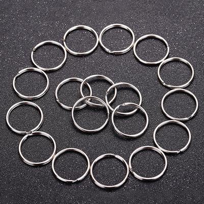 Key Rings Silver 10 Pieces Hoop 20 Pieces 1.5*25mm Metal Loop Accessory Rings Key Chain  Handmade