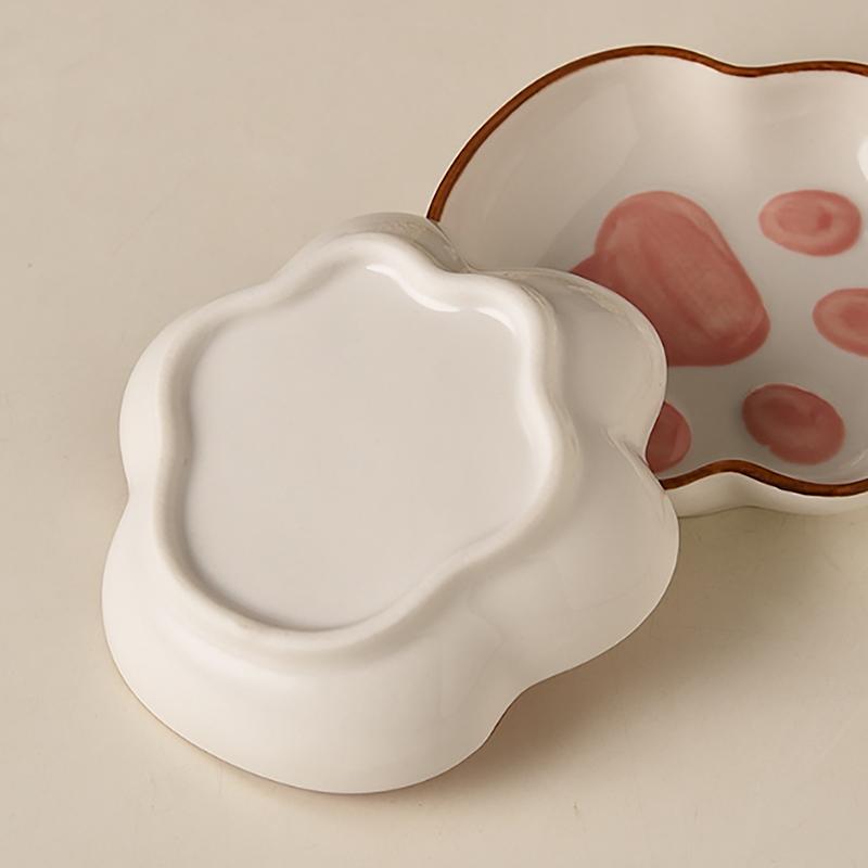 Søt Keramisk Liten Skål Mini Sennep Pesto Tomatketchup Soyasaus Skål Krydderfat med Håndtak For Hjem Restaurant