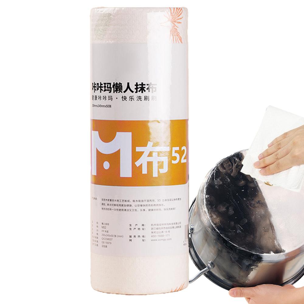 

Microfiber Cleaning Cloth Roll Reusable Dish Towels 9.84 X 9.84 Inches 50 Sheets Microfiber Cleaning Cloth Tear-Towel Roll Multi