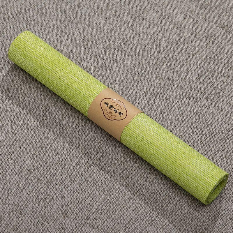 

Водонепроницаемая бумажная подставка для чая в китайском стиле, бамбуковая подставка, ткань для чайной церемонии, скатерти, дорожки на стол, дзен, льняная ткань, бумажная подставка для чая, нулевое соответствие Yellowish Green 15*90cm