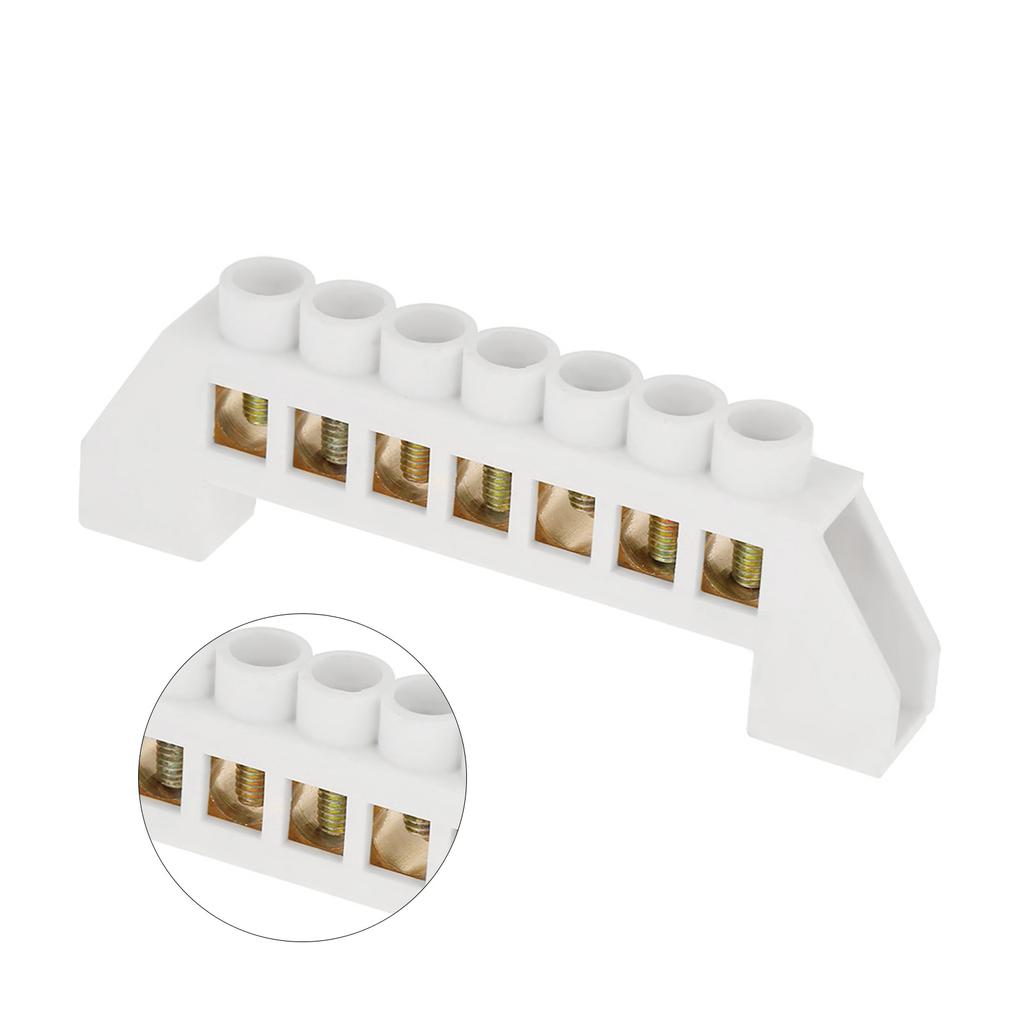 10pcs 7Hole Bridge Design Electrical Distribution Wire Screw Brass Terminal Block Connectors