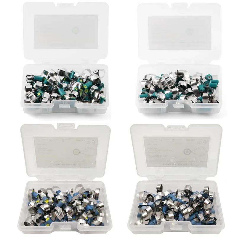 Dental Matrix Bands Metal Matrices 5mm Double-Side Contoured Anatomically Shaped Matrix Bands M6 Knob Type Loop Matrix