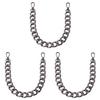 40cm Punk Metal Thick Chain Bag Shoulder Strap DIY Handbag Handles (Black)