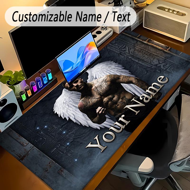 Large Mouse PadKontra K Custom Name Text Personalized Desk Mat Non Slip Gaming Pad