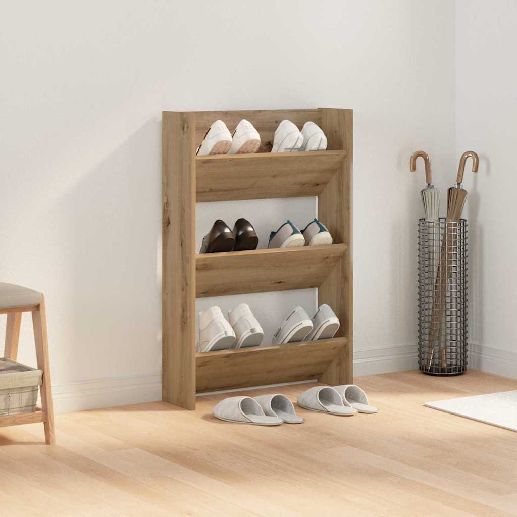 Shoe Cabinet Artisan Oak 60 x 18 x 90 cm Particleboard