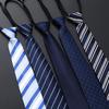 Elegante 8CM Cravatte Lazy Blu Nero Rosso Rigato Camicia da Uomo Abito Elegante Zip Cravatta Cravatte Accessori Matrimonio Sposo