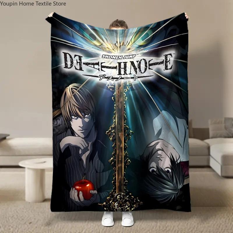 8 Size Aanime-Death-Note Flannel Blanket Fluffy Children and Adults Sofa Plush Bedspread Throw Lunch Blanket for Sofa Bed Gift