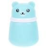 ERINGOGO Powder Puff Box with Applicator, Talcum Powder, and Bath Salt Case, Empty Fluffy Body Powder Puff Case with Animation, Blue, PP