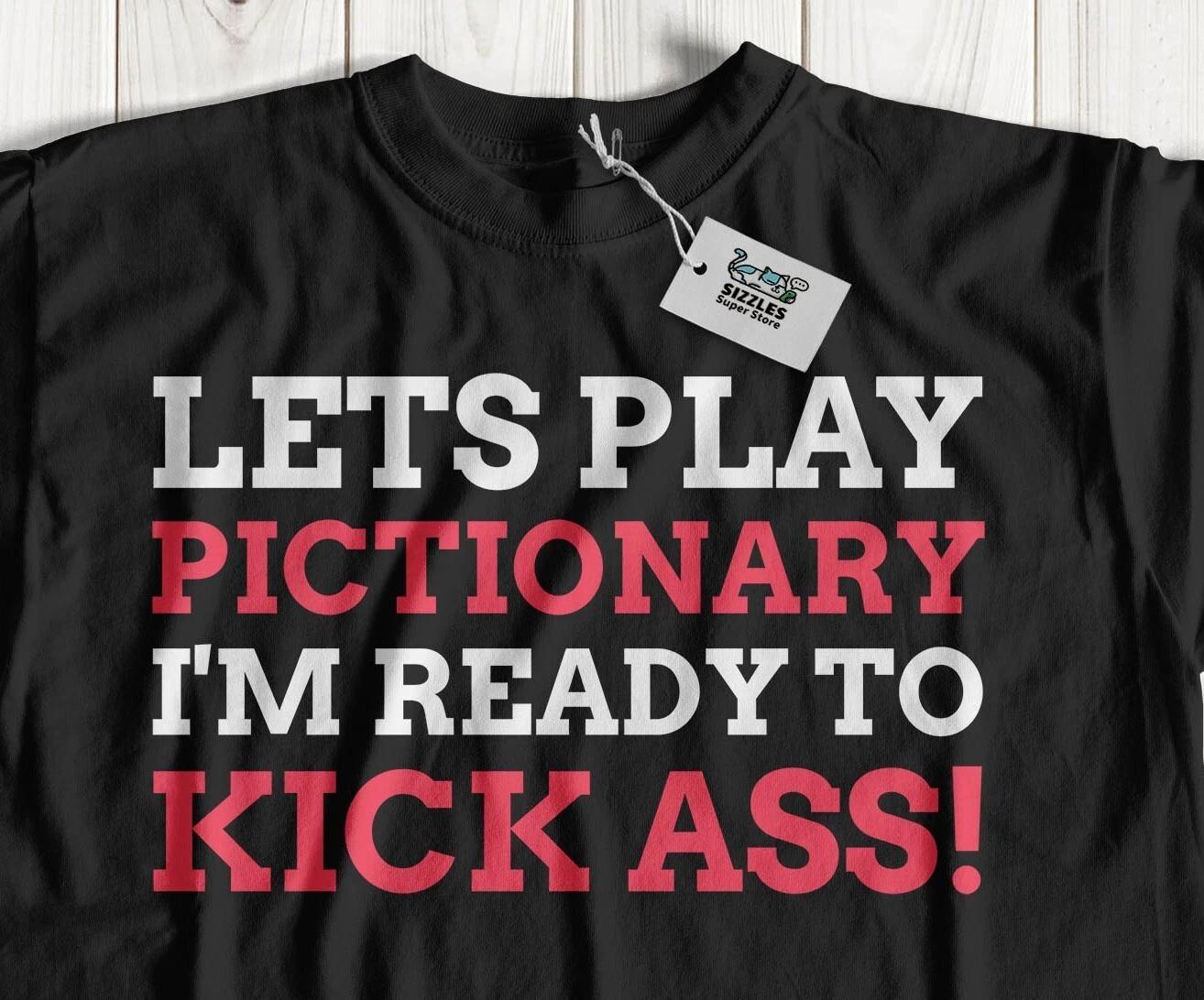 Lets Play Pictionary T-Shirt Unisex Funny Family Board Games Night Gifts 2XL