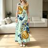 Women's Sleeveless Maxi Dress,Lightweight Flowy A-Line Fresh Style,Versatile for Summer Casual,Daily Commute & Girls' Day Out