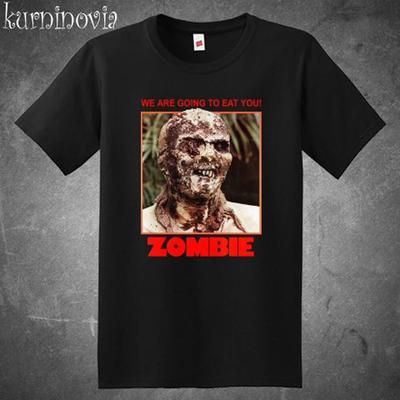 Lucio Fulci's Zombie Horror Movie Men's Black T-Shirt Tee Top Unisex