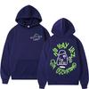 Sonbahar Erkek Kadın Kapüşonlular Anime Hayalet Baskılı Unisex Moda Pullover Uzun Kollu Bol Günlük Vintage Sweatshirtler