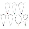Lightweight Handmade Necklace with Irregular Stone Pendant Adjustable Rope Design Comfort Wear Neckchain