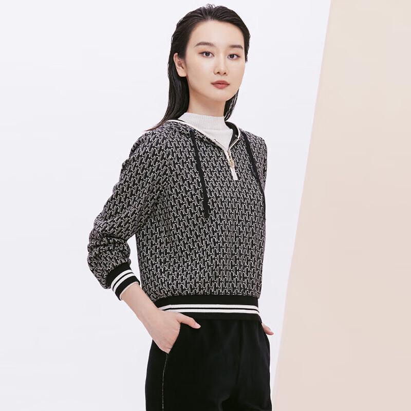 JESSIE Women's Geometric Print Hooded Sweatshirt