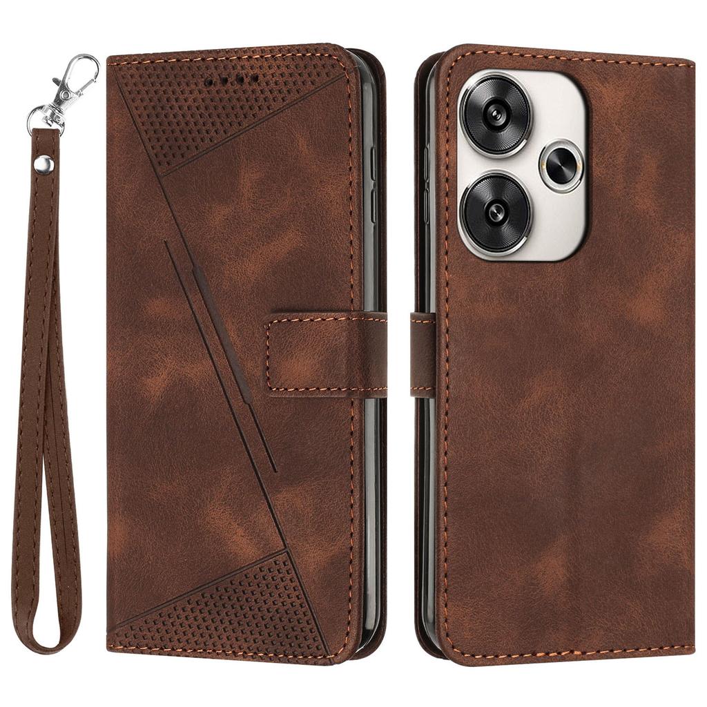 For Xiaomi Redmi Turbo 3 5G/Poco F6 5G PU Leather Stand Phone Case Imprinted Pattern Phone Cover with Stand