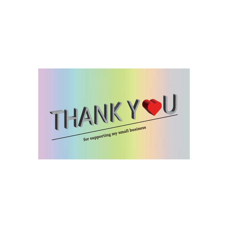Simple Laser-Engraved Thank You Cards - 30 Pack
