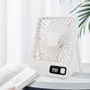 Foldable Rechargeable Desktop Fan Type-C with Five-step Adjustment Strong Wind Low Noise LED Power Display Portable Convenient