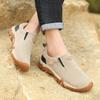 2025 Mens shoes Fashion Leather Mens Casual Sneakers Outdoor Breathable Hiking Shoes Men Non-Slip Trekking Shoes