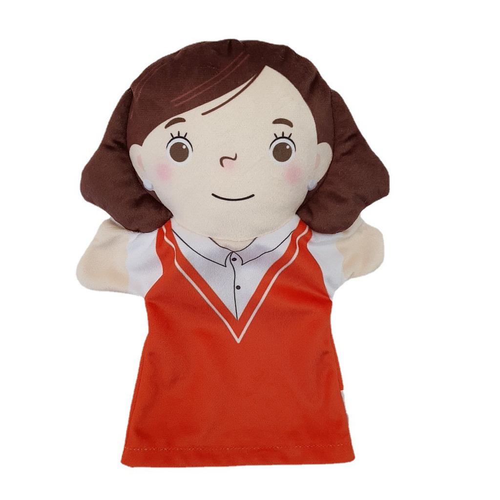 Hand Puppet Family Member Stuffed Toys Soft Hand Dolls Dad Mom Grandparents Finger Glove Parent Child Activities Props Kid Gifts