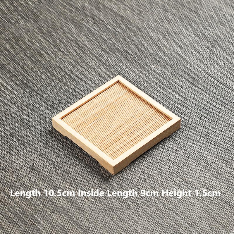 Bamboo Square Tea Coaster Heat-Resisting And High-Temperature Cup Mats Table Protector Reusable Wood Accessory Decor