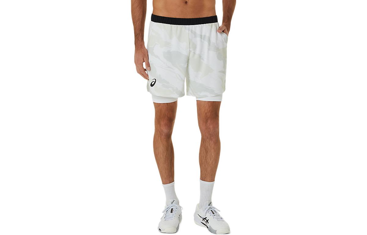 ASICS MATCH GRAPHIC Casual Shorts Men s Bright White Moderate 2041A248-100 S