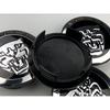 Set of 4 Black Jaguar 59mm Wheel Hub Caps – Replacement ABS Plastic, 4-Pack, Fits Most Jaguar Models