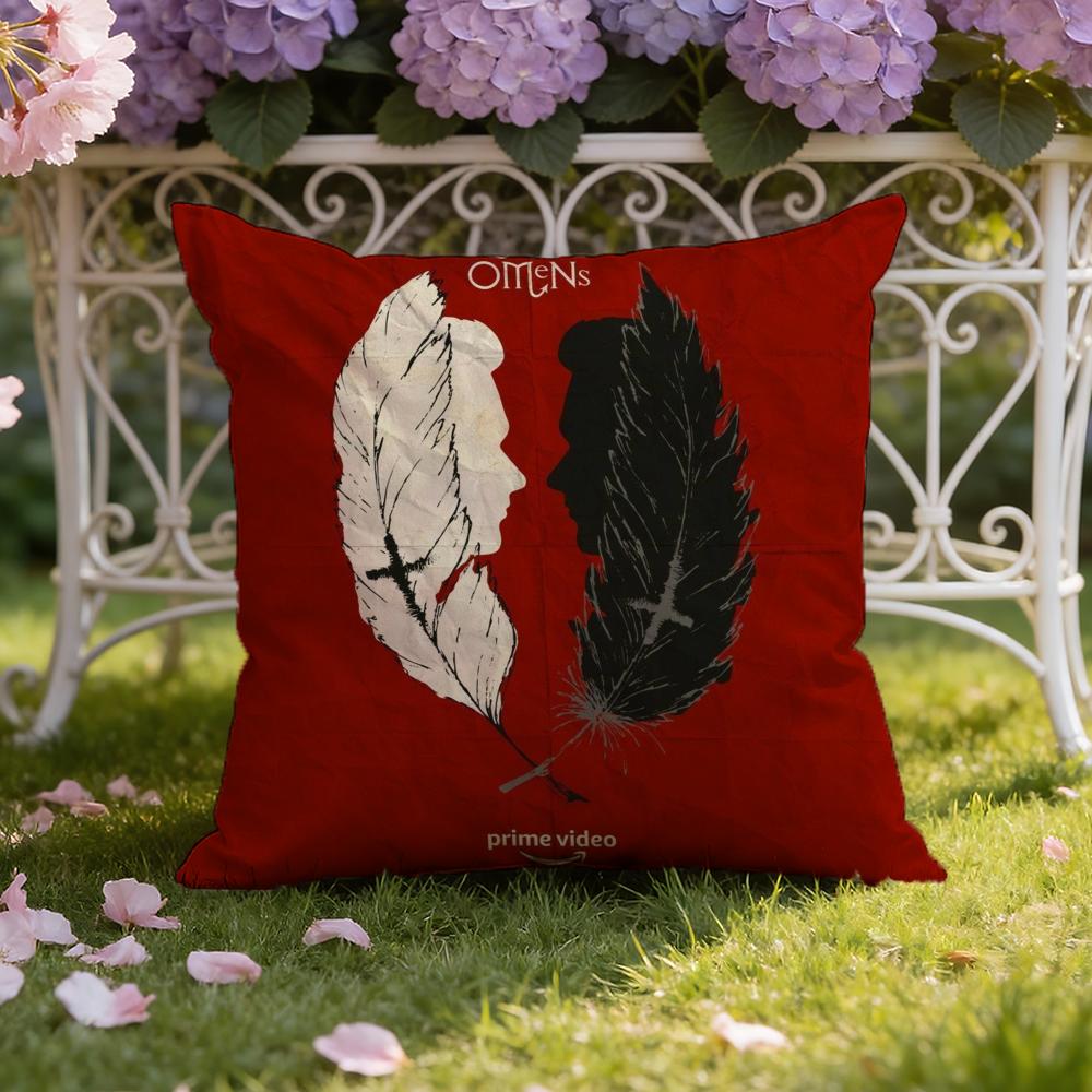 Tv G-Good O-Omens Cushion Cover Home & Car Dual-Scene Pillow Cover: Reversible for Premium Comfort