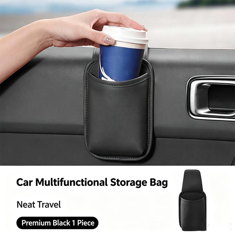 1/2pcs Car Door Cup Holder Organizer Leather Waterproof Drink Holder Storage Bag Universal Tidy Vehicle Interior Accessories