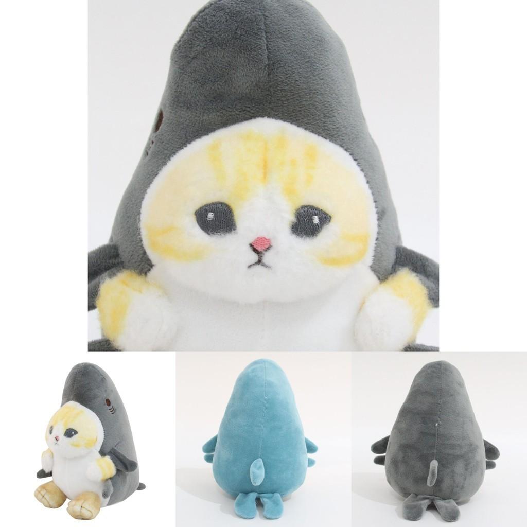 Soft Cat Shark Plushie Doll Kawaii Toy For Kids Pillow Decor Room