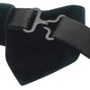 [Bowties.jp] Velour Asymmetrical Bow Tie, Easy to Wear, 9 Colors: Black, Navy, Blue, Green, Purple, Brown, Burgundy, Red (Green)