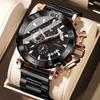 Stainless Steel Watch for Men with Large Dial Quartz Men Watches Fashionable Luxury Business Watches for Men Watches