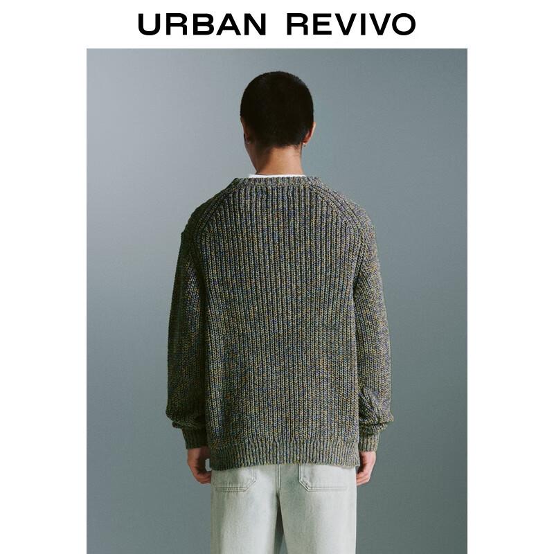 UR Men's Retro Slub Knit Round Neck Sweater