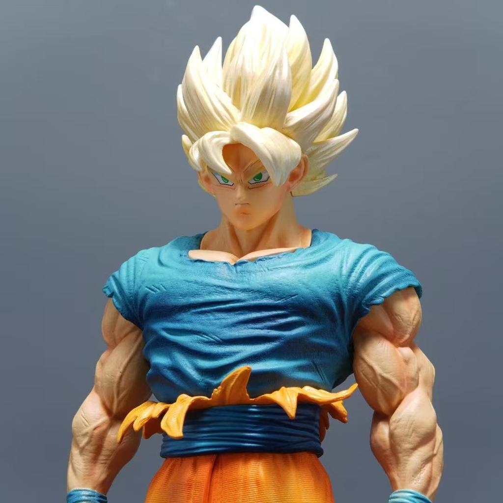 Goku Super Saiyan Blue Double Head Dragon Ball Figure Statue Ornament