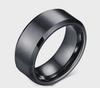 Men's European and American Frosted Diamond Stainless Steel Titanium Ring