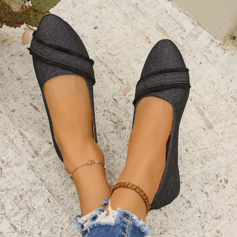 Single Shoe Spring and Summer New One Foot Pedal Flat Pointed Shallow Single Shoe Fashion Comfortable Single Shoe Women