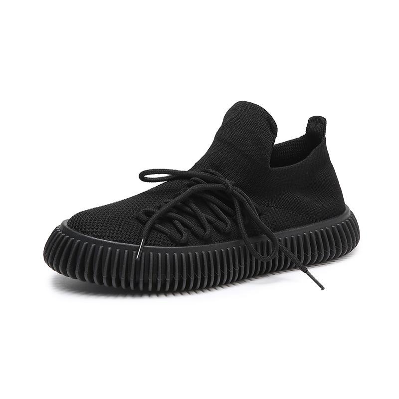 

Mesh breathable casual sports shoes lace-up canvas men s shoes socks shoes women s spring and autumn new models 35