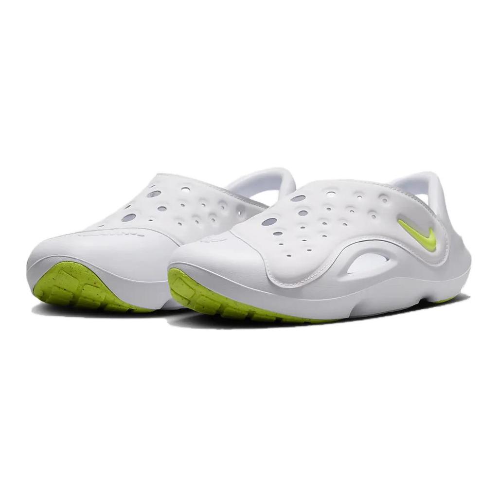 Nike Aqua Swoosh GS Big Kids' Sandals White Pure Platinum Volt FV6363-100