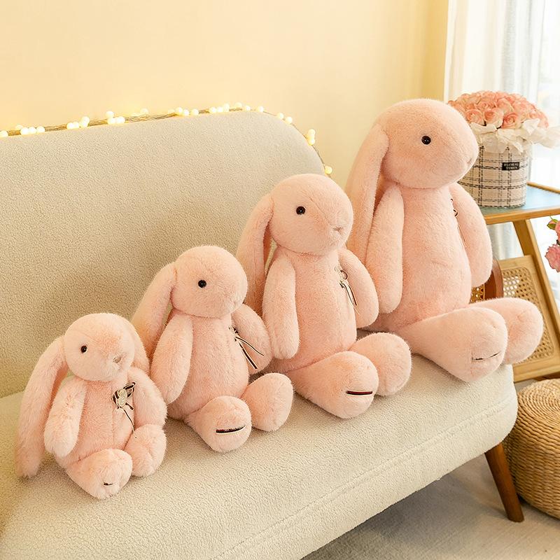 Cartoon Konijn Pluche Pop Kawaii Zachte Hangoor Pluche Beesten Gevulde Speelgoed Echte Konijn Pop Warme Slaapkamer Decoratie Verjaardagscadeaus Voor Meisjes