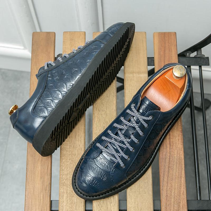 

Модная повседневная и модная формальная обувь Мужская ПУ Уличная Легкая и Удобная Обувь Дерби Обувь для Путешествий Размер 39-47 Мужская Обувь 47 синий