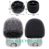 VIZEMO Microphone Foam Wind Screen Furry Windshield Muff Pop Filter Blue Yeti USB Microphone 2 Pack Black White and Black Foam