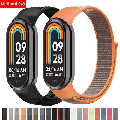 Nylon Loop Strap For Xiaomi Mi Band 9 8 7 6 5 4 3 Bracelet SmartWatch Wristband Replacement Sport Pulsera Watchband Miband 8 NFC