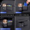 16x10cm PU Leather Car Door Edge Storage Box Cup Holder Drink Bin Phone Holder Bag In-Car Trash Can Interior Decoration