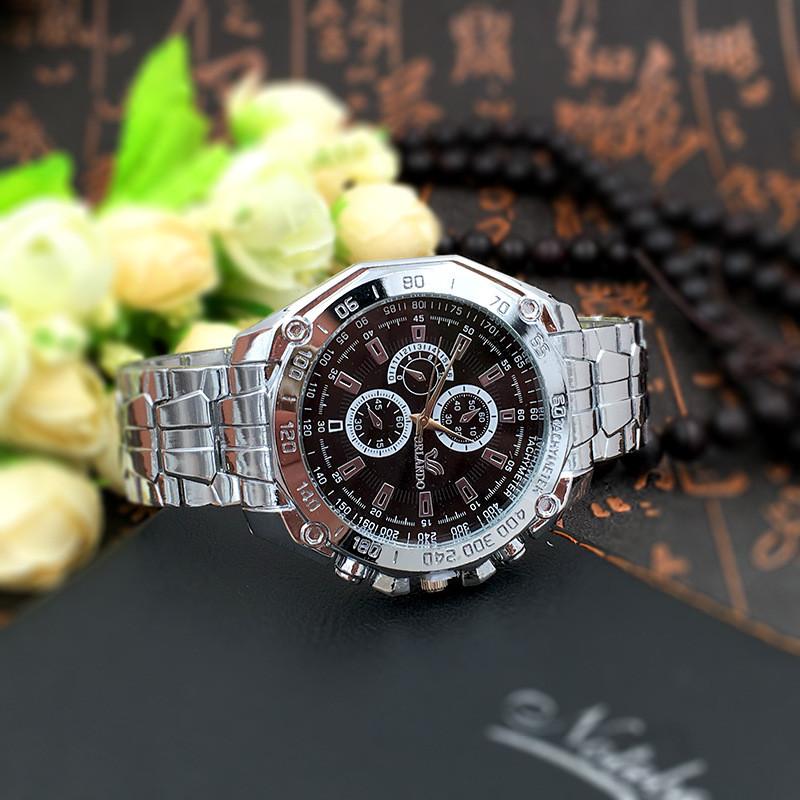 Stylish Steel Men Band Watch Business Alloy Timepiece Casual Wear Accessory
