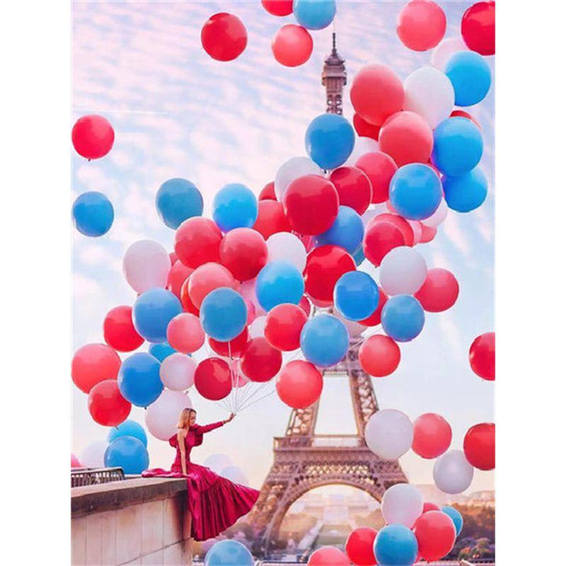 5D Elmas Mozaik Balon Resim Rhinestones Elmas Boyama Manzara Mozaik Sanatı Dikiş Kız Dekor Ev Için