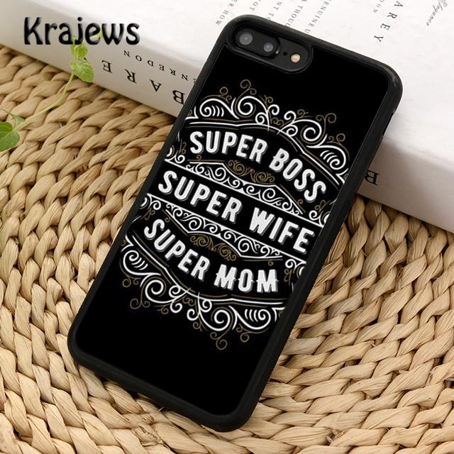 

Krajews Wife Mamma Boss Soft Phone Case Cover For iPhone 17 Air 16 15 14 plus 11 12 13 pro max coque Fundas iPhone 13