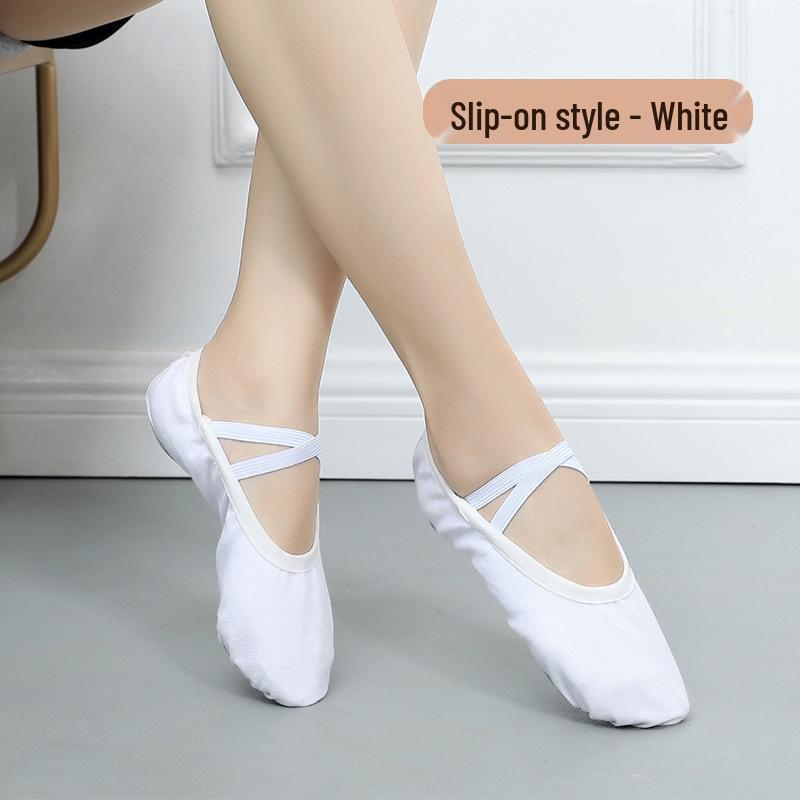 Girls' and Women's Cotton-Padded Non-Slip Ballet Dance Shoes - Flat Heel, Lightweight, for Winter Practice