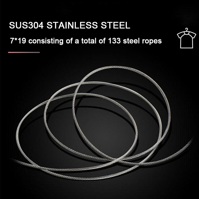 Wirerope Round Retractable Clothesline Stainless Steel Heavy Duty for Hanging Drying In Bathroom Laundry Hotels