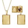 CJH 316L Stainless Steel Can Open Geometric Square Phase Box Necklace Pendant Novelty Gifts for Couples Engraved Jewelry