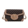 Retro niche small square bag women's new trend single shoulder oblique span bag versatile printed commuter armpit bag