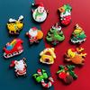 Cartoon Christmas Fridge Magnets 8-Piece Set Soft Rubber Santa Claus Fridge Magnets Christmas Decorations Gift